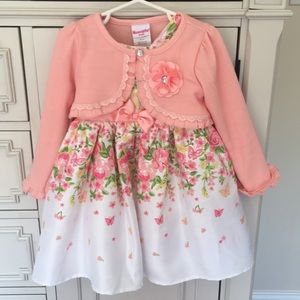 Beautiful 3T Nanette kids dress with cardigan